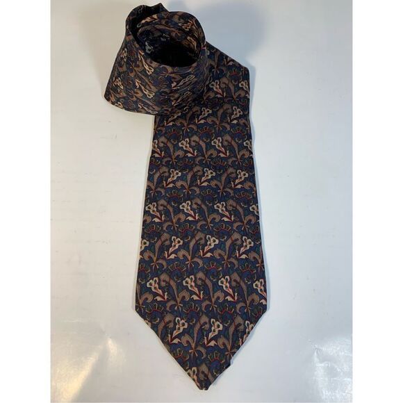 Dior Other - CHRISTIAN DIOR Silk Pointed Neck Tie-Blue/Grey Abstract 3”x54” Designer Mens EUC